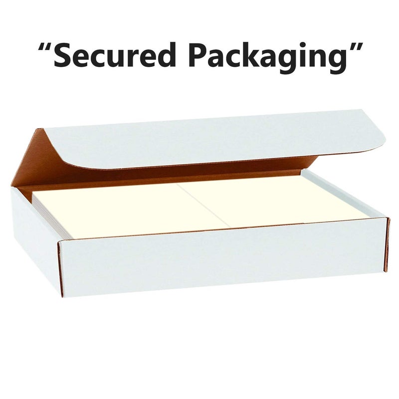 Hamilco Blank Greeting Cards Folded Cream Card stock 5 1/2" x 8 1/2" 80 lb Cover 100 Pack - Image 2